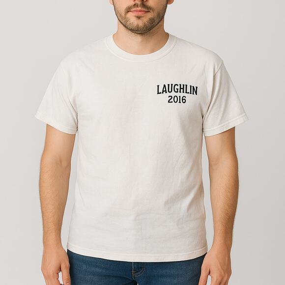 Vintage Motorcycle Rally Tee White Laughlin Bike Week 2016 Men’s L - Picture 1 of 5